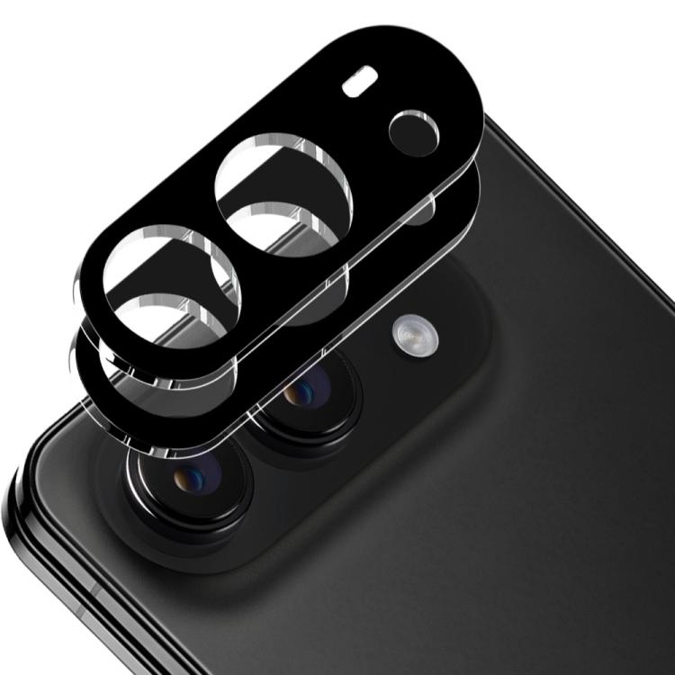 2 قطعة من فيلم زجاج مقسى عدسة كاميرا خلفية 9H من ENKAY Hat-Prince باللون الأسود، لهواتف iPhone 17 Pro Max، iPhone 17 Pro، iPhone 17، iPhone Air