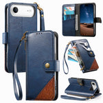 غطاء هاتف محفظة بسحاب من الجلد النباتي مع حزام، لهواتف iPhone 17 Pro Max، iPhone 17 Pro، iPhone 17، iPhone Air، iPhone 16 Pro Max، iPhone 16 Pro، iPhone 16 Plus، iPhone 16