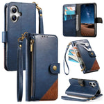 غطاء هاتف محفظة بسحاب من الجلد النباتي مع حزام، لهواتف iPhone 17 Pro Max، iPhone 17 Pro، iPhone 17، iPhone Air، iPhone 16 Pro Max، iPhone 16 Pro، iPhone 16 Plus، iPhone 16