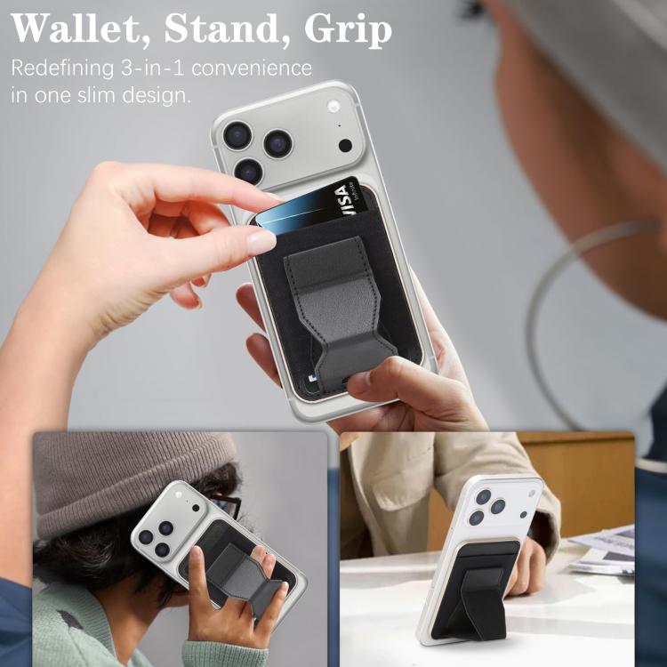 Magnetic Waistband Vegan Leather Card Bag