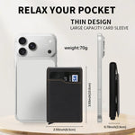 Magnetic Alloy Ring Vegan Leather Card Bag