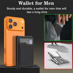 Magnetic Alloy Ring Vegan Leather Card Bag