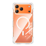 غطاء هاتف أكريليك شفاف مع كيس هوائي مغناطيسي محكم التفريغ، لهواتف iPhone 17 Pro Max، iPhone 17 Pro، iPhone 17