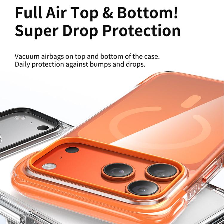 غطاء هاتف أكريليك شفاف مع كيس هوائي مغناطيسي محكم التفريغ، لهواتف iPhone 17 Pro Max، iPhone 17 Pro، iPhone 17