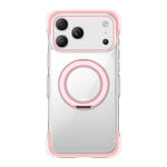 غطاء هاتف أكريليك شفاف مع كيس هوائي مغناطيسي دوار محكم التفريغ، لهواتف iPhone 17 Pro Max، iPhone 17 Pro، iPhone 17