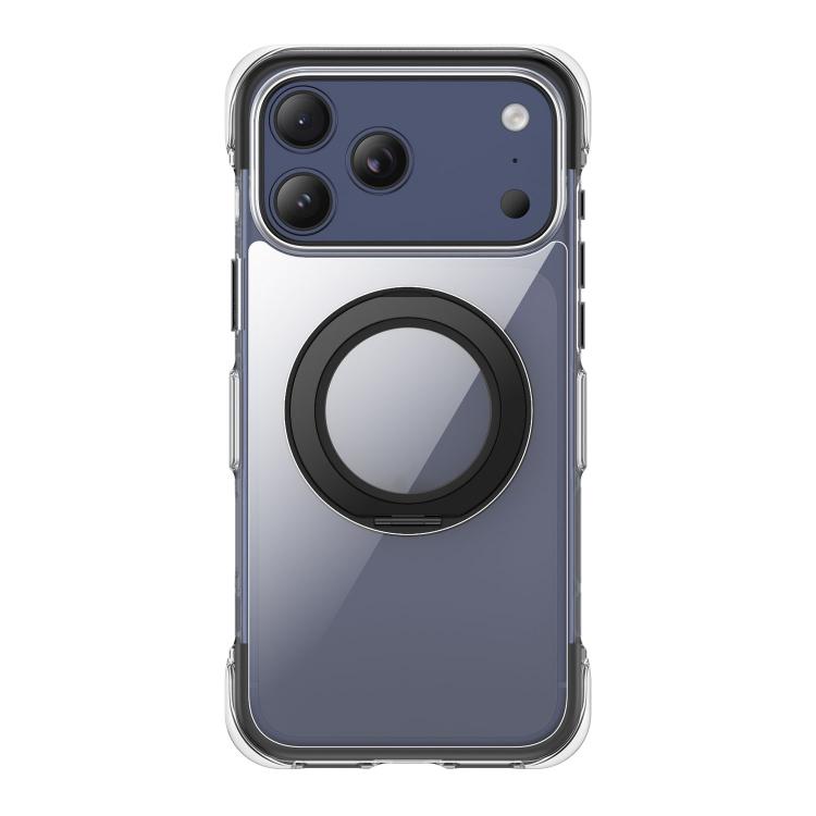 غطاء هاتف أكريليك شفاف مع كيس هوائي مغناطيسي دوار محكم التفريغ، لهواتف iPhone 17 Pro Max، iPhone 17 Pro، iPhone 17