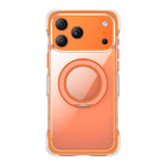 غطاء هاتف أكريليك شفاف مع كيس هوائي مغناطيسي دوار محكم التفريغ، لهواتف iPhone 17 Pro Max، iPhone 17 Pro، iPhone 17
