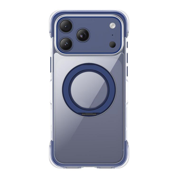 غطاء هاتف أكريليك شفاف مع كيس هوائي مغناطيسي دوار محكم التفريغ، لهواتف iPhone 17 Pro Max، iPhone 17 Pro، iPhone 17