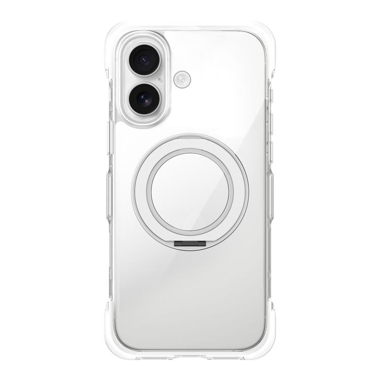 غطاء هاتف أكريليك شفاف مع كيس هوائي مغناطيسي دوار محكم التفريغ، لهواتف iPhone 17 Pro Max، iPhone 17 Pro، iPhone 17