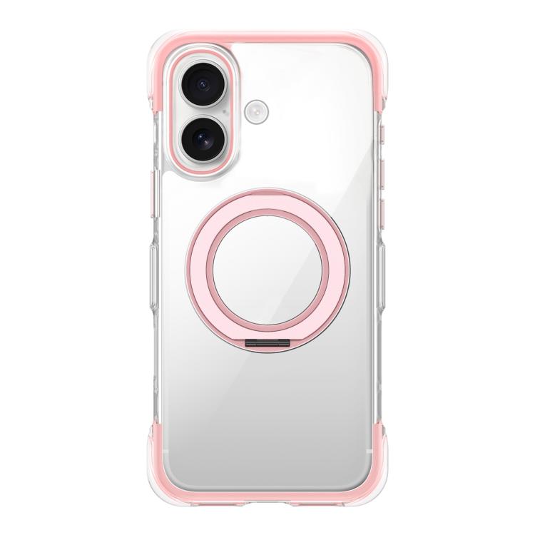 غطاء هاتف أكريليك شفاف مع كيس هوائي مغناطيسي دوار محكم التفريغ، لهواتف iPhone 17 Pro Max، iPhone 17 Pro، iPhone 17