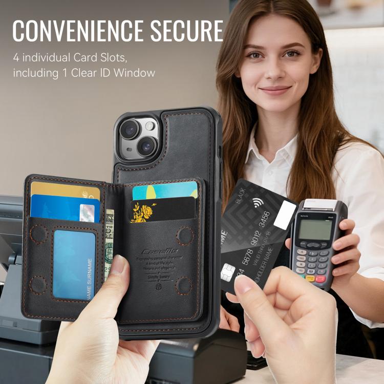 حافظة هاتف CaseMe Me80 من الجلد النباتي مع محفظة قابلة للفصل ومغناطيسية RFID، لهاتف iPhone 13، لهاتف iPhone 12 / 12 Pro، لهاتف iPhone 12 Pro Max، لهاتف iPhone 11 Pro Max، لهاتف iPhone 11، لهاتف iPhone 11 Pro