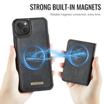 حافظة هاتف CaseMe Me80 من الجلد النباتي مع محفظة قابلة للفصل ومغناطيسية RFID، لهاتف iPhone 13، لهاتف iPhone 12 / 12 Pro، لهاتف iPhone 12 Pro Max، لهاتف iPhone 11 Pro Max، لهاتف iPhone 11، لهاتف iPhone 11 Pro