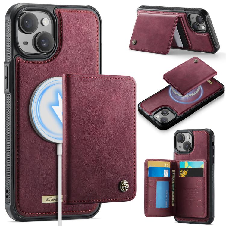 حافظة هاتف CaseMe Me80 من الجلد النباتي مع محفظة قابلة للفصل ومغناطيسية RFID، لهاتف iPhone 13، لهاتف iPhone 12 / 12 Pro، لهاتف iPhone 12 Pro Max، لهاتف iPhone 11 Pro Max، لهاتف iPhone 11، لهاتف iPhone 11 Pro