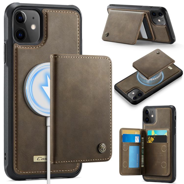 حافظة هاتف CaseMe Me80 من الجلد النباتي مع محفظة قابلة للفصل ومغناطيسية RFID، لهاتف iPhone 13، لهاتف iPhone 12 / 12 Pro، لهاتف iPhone 12 Pro Max، لهاتف iPhone 11 Pro Max، لهاتف iPhone 11، لهاتف iPhone 11 Pro