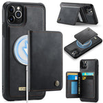 حافظة هاتف CaseMe Me80 من الجلد النباتي مع محفظة قابلة للفصل ومغناطيسية RFID، لهاتف iPhone 13، لهاتف iPhone 12 / 12 Pro، لهاتف iPhone 12 Pro Max، لهاتف iPhone 11 Pro Max، لهاتف iPhone 11، لهاتف iPhone 11 Pro