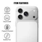 فيلم زجاج مقسى شفاف عالي الدقة مضاد لبصمات الأصابع مع عدسة كاميرا مدمجة AR من Kalebol، لهواتف iPhone 17e / 16e، iPhone 17 Pro Max، iPhone 17 Pro، iPhone 17، iPhone Air، iPhone 16 Pro / 16 Pro Max، iPhone 16 / 16 Plus