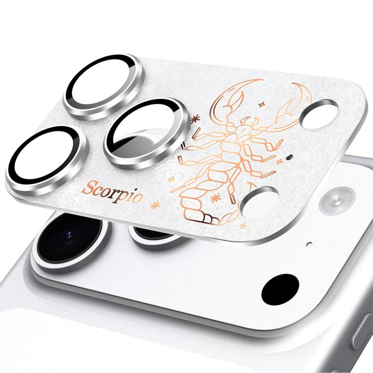 For iPhone 17 Pro Twelve Constellations Armor Integrated Full-Coverage Frosted Metal Camera Lens Film, Scorpio, Libra, Aquarius, Gemini, Pisces, Leo, Sagittarius, Capricorn, Cancer, Taurus, Virgo, Aries