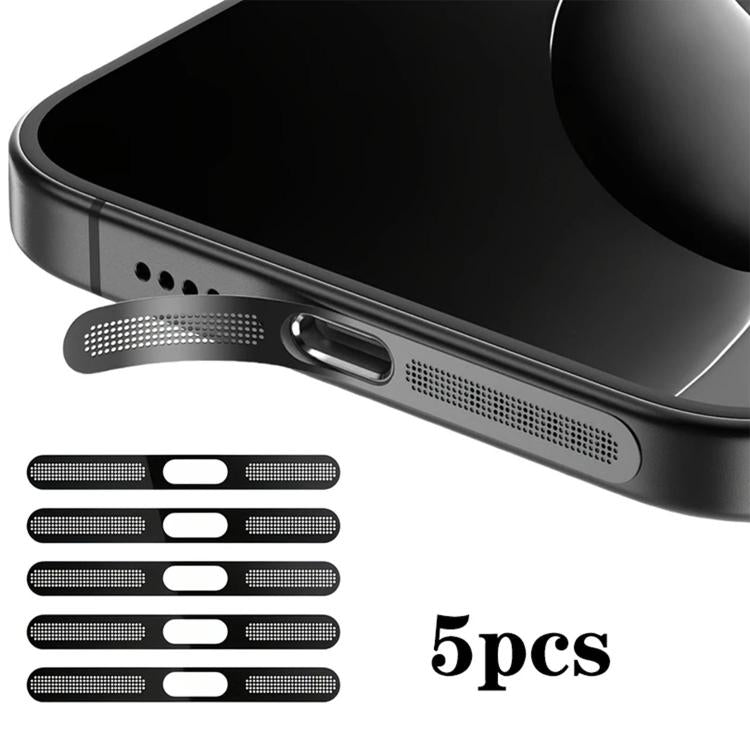 5 قطع غطاء غبار معدني مدمج عالي الكثافة لمكبر الصوت، لهاتف iPhone 17