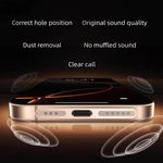 5 قطع غطاء غبار معدني مدمج عالي الكثافة لمكبر الصوت، لهاتف iPhone 17