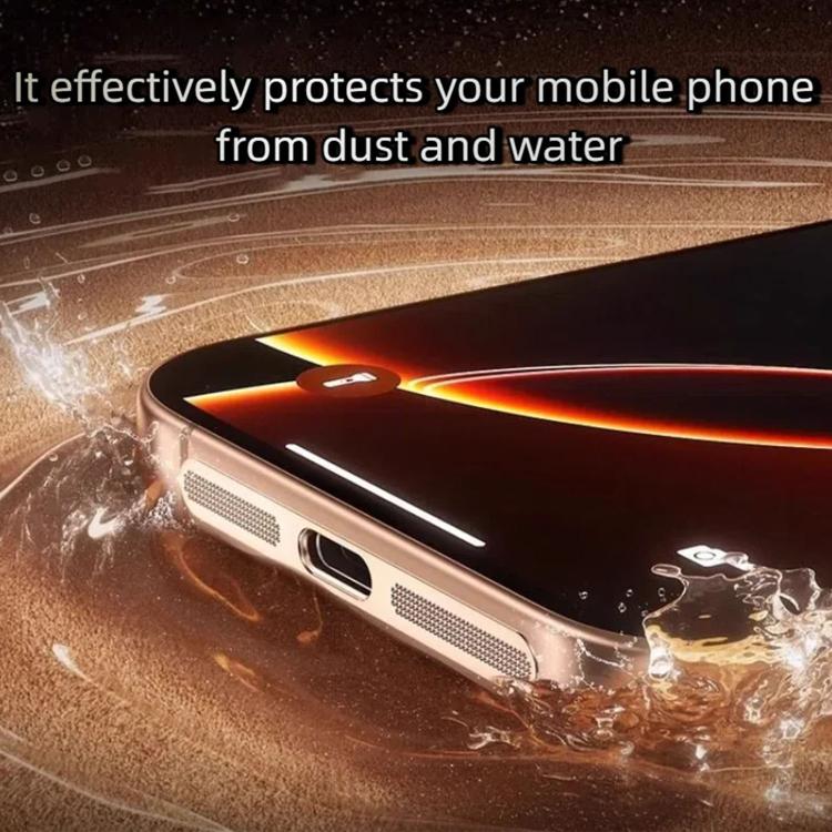 5 قطع غطاء غبار معدني مدمج عالي الكثافة لمكبر الصوت، لهاتف iPhone 17
