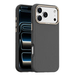 غطاء هاتف مقاوم للصدمات مغناطيسي بنسيج ألياف الكيفلار والكربون من Mocome، لهاتف iPhone 17 Pro Max