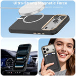 غطاء هاتف مقاوم للصدمات مغناطيسي بنسيج ألياف الكيفلار والكربون من Mocome، لهاتف iPhone 17 Pro Max