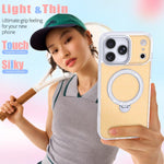 Starry Glitter Magnetic Holder Phone Case, For iPhone 17 Pro Max, For iPhone 17 Pro, For iPhone 17