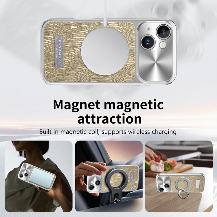 غطاء هاتف مقاوم للصدمات مغناطيسي بنمط تموجات الماء المتدفقة، لهواتف iPhone 15، iPhone 14، iPhone 14 Pro، iPhone 14 Pro Max، iPhone 13 Pro Max، iPhone 13 Pro، iPhone 13