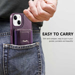 حافظة CaseNeo Fold لحامل بطاقات مرنة رجعية مع ظهر مغناطيسي لهاتف iPhone 15، لهاتف iPhone 14 / 13، لهاتف iPhone 14 Pro، لهاتف iPhone 14 Pro Max، لهاتف iPhone 13 Pro Max، لهاتف iPhone 13 Pro
