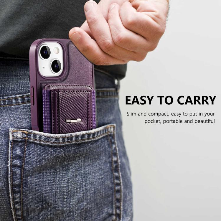 حافظة CaseNeo Fold لحامل بطاقات مرنة رجعية مع ظهر مغناطيسي لهاتف iPhone 15، لهاتف iPhone 14 / 13، لهاتف iPhone 14 Pro، لهاتف iPhone 14 Pro Max، لهاتف iPhone 13 Pro Max، لهاتف iPhone 13 Pro