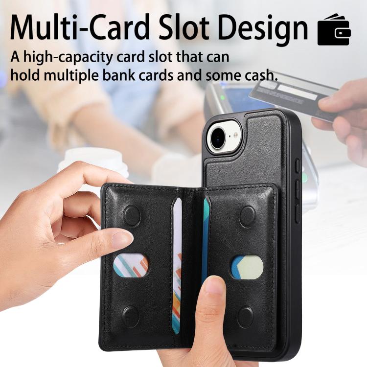 CaseNeo Retro Hinge Folding Wallet Magnetic Back Phone Case, For iPhone 17e / 16e, For iPhone 17 Pro Max, For iPhone 17 Pro, For iPhone 17, For iPhone Air, For iPhone 16 Pro Max, For iPhone 16 Pro, For iPhone 16 Plus, For iPhone 16, For iPhone 15 Pro M...