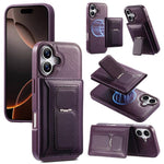 CaseNeo Retro Hinge Folding Wallet Magnetic Back Phone Case, For iPhone 17e / 16e, For iPhone 17 Pro Max, For iPhone 17 Pro, For iPhone 17, For iPhone Air, For iPhone 16 Pro Max, For iPhone 16 Pro, For iPhone 16 Plus, For iPhone 16, For iPhone 15 Pro M...