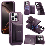 CaseNeo Retro Hinge Folding Wallet Magnetic Back Phone Case, For iPhone 17e / 16e, For iPhone 17 Pro Max, For iPhone 17 Pro, For iPhone 17, For iPhone Air, For iPhone 16 Pro Max, For iPhone 16 Pro, For iPhone 16 Plus, For iPhone 16, For iPhone 15 Pro M...