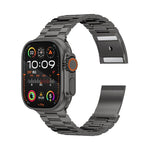 سوار ساعة من سبيكة التيتانيوم بثلاث خرزات وقفل مغناطيسي لساعات Apple Watch بمقاسات 46 مم / 49 مم / 45 مم / 44 مم، لساعات Apple Watch بمقاسات 42 مم / 41 مم / 40 مم / 38 مم