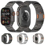 سوار ساعة من سبيكة التيتانيوم بثلاث خرزات وقفل مغناطيسي لساعات Apple Watch بمقاسات 46 مم / 49 مم / 45 مم / 44 مم، لساعات Apple Watch بمقاسات 42 مم / 41 مم / 40 مم / 38 مم