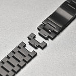 سوار ساعة من سبيكة التيتانيوم بثلاث خرزات وقفل مغناطيسي لساعات Apple Watch بمقاسات 46 مم / 49 مم / 45 مم / 44 مم، لساعات Apple Watch بمقاسات 42 مم / 41 مم / 40 مم / 38 مم