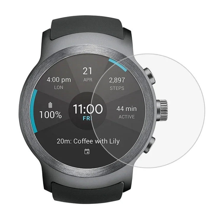 فيلم زجاج مقسى 0.26mm 2.5D، لفيتبيت بليز، لفيتبيت فيرسا، لجالاكسي واتش R500، لسامسونج جير S2، لسامسونج جير S3، لجالاكسي واتش أكتيف 42mm، لجارمين إيدج 1030، لجارمين فيفو أكتيف 3، لجارمين فيفو أكتيف HR