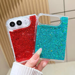 Glitter Sequins Epoxy TPU Phone Case, For iPhone Duo