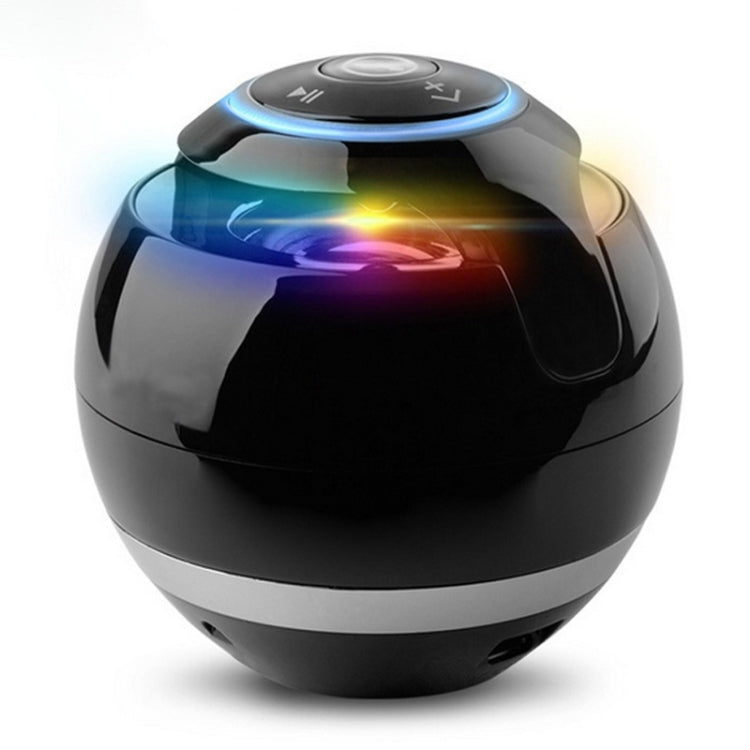 مكبر صوت كروي T&G A18 مع ضوء LED مكبر صوت محمول لاسلكي صغير موسيقى محمولة MP3 مضخم صوت يدعم TF، أسود، أزرق، وردي، أبيض