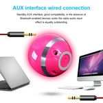 مكبر صوت كروي T&G A18 مع ضوء LED مكبر صوت محمول لاسلكي صغير موسيقى محمولة MP3 مضخم صوت يدعم TF، أسود، أزرق، وردي، أبيض