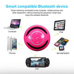 مكبر صوت كروي T&G A18 مع ضوء LED مكبر صوت محمول لاسلكي صغير موسيقى محمولة MP3 مضخم صوت يدعم TF، أسود، أزرق، وردي، أبيض