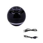 مكبر صوت كروي T&G A18 مع ضوء LED مكبر صوت محمول لاسلكي صغير موسيقى محمولة MP3 مضخم صوت يدعم TF، أسود، أزرق، وردي، أبيض
