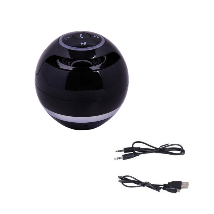 مكبر صوت كروي T&G A18 مع ضوء LED مكبر صوت محمول لاسلكي صغير موسيقى محمولة MP3 مضخم صوت يدعم TF، أسود، أزرق، وردي، أبيض