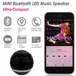 مكبر صوت كروي T&G A18 مع ضوء LED مكبر صوت محمول لاسلكي صغير موسيقى محمولة MP3 مضخم صوت يدعم TF، أسود، أزرق، وردي، أبيض