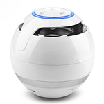 مكبر صوت كروي T&G A18 مع ضوء LED مكبر صوت محمول لاسلكي صغير موسيقى محمولة MP3 مضخم صوت يدعم TF، أسود، أزرق، وردي، أبيض