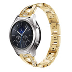 For Samsung GearS3 / Ticwatch Pro / HUAWEI GT Universal 22mm Metal Diamond Strap, black, Silver, gold, Rose gold