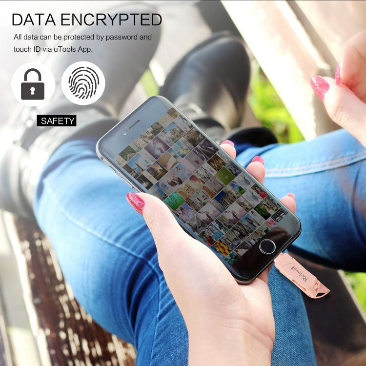 ذاكرة فلاش Richwell DXZ66 بسعة 16 جيجابايت 3 في 1 Micro USB + 8 Pin + USB 3.0 متوافقة مع iPhone و IOS