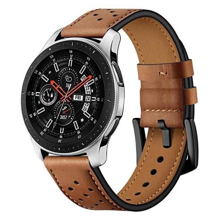 For Samsung Galaxy Watch Active 20mm PU Leather Eyelet Watch Band, SYA00477801EH, SYA00477801F, SYA00477801A, SYA00477801B, SYA00477801C, SYA00477801D