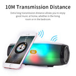 مكبر صوت محمول T&G TG165 بقوة 5W*2 مع ضوء LED راقص وامض، MP3 AUX USB راديو FM ستيريو مضخم صوت