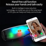 مكبر صوت محمول T&G TG165 بقوة 5W*2 مع ضوء LED راقص وامض، MP3 AUX USB راديو FM ستيريو مضخم صوت